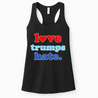 Love Trumps Hate Heart Anti Trump Not My President Womens Tank Top