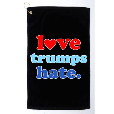 Love Trumps Hate Heart Anti Trump Not My President Golf Towel