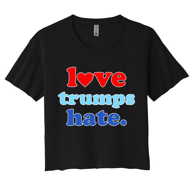 Love Trumps Hate Heart Anti Trump Not My President Crop Top