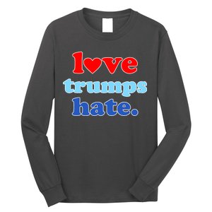 Love Trumps Hate Heart Anti Trump Not My President Long Sleeve Shirt