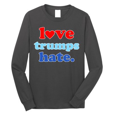 Love Trumps Hate Heart Anti Trump Not My President Long Sleeve Shirt