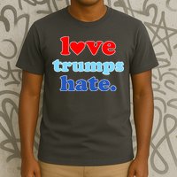 Love Trumps Hate Heart Anti Trump Not My President T-Shirt