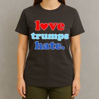 Love Trumps Hate Heart Anti Trump Not My President T-Shirt