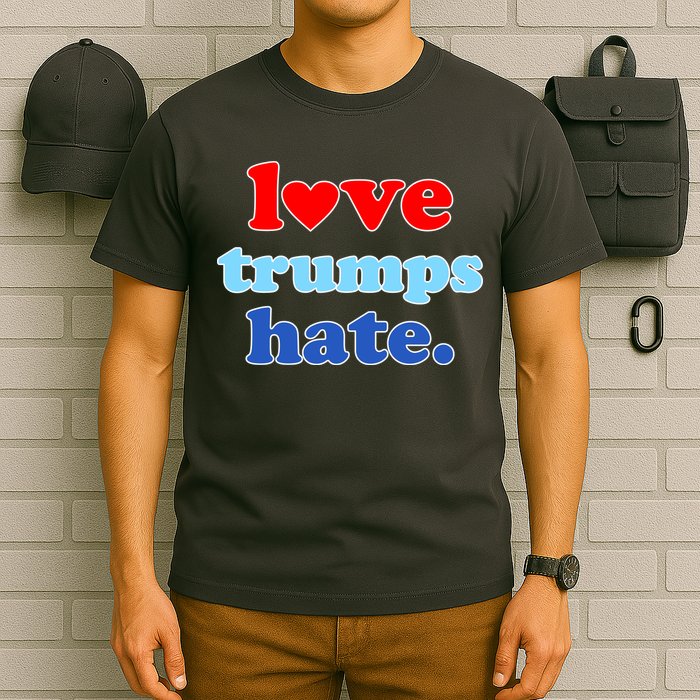 Love Trumps Hate Heart Anti Trump Not My President T-Shirt