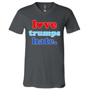 Love Trumps Hate Heart Anti Trump Not My President V-Neck T-Shirt