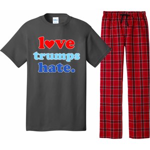 Love Trumps Hate Heart Anti Trump Not My President Pajama Set