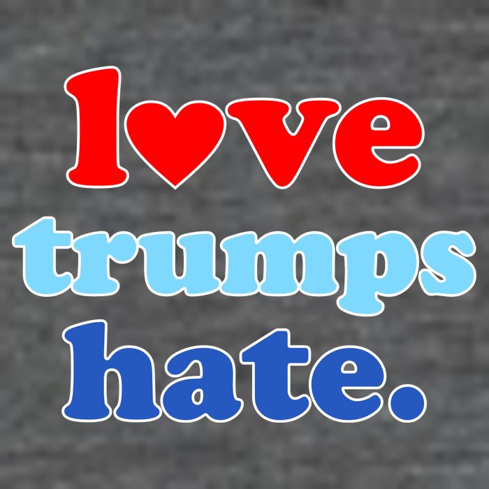 Love Trumps Hate Heart Anti Trump Not My President Poster