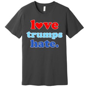 Love Trumps Hate Heart Anti Trump Not My President Premium T-Shirt