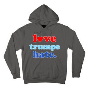 Love Trumps Hate Heart Anti Trump Not My President Tall Hoodie