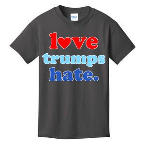 Love Trumps Hate Heart Anti Trump Not My President Kids T-Shirt