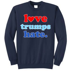 Love Trumps Hate Heart Anti Trump Not My President Sweatshirt