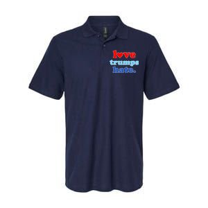 Love Trumps Hate Heart Anti Trump Not My President Softstyle Adult Sport Polo