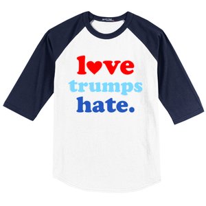 Love Trumps Hate Heart Anti Trump Not My President Baseball Sleeve Shirt