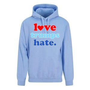 Love Trumps Hate Heart Anti Trump Not My President Unisex Surf Hoodie