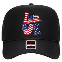 Love USA Camping  High Crown Mesh Back Trucker Hat