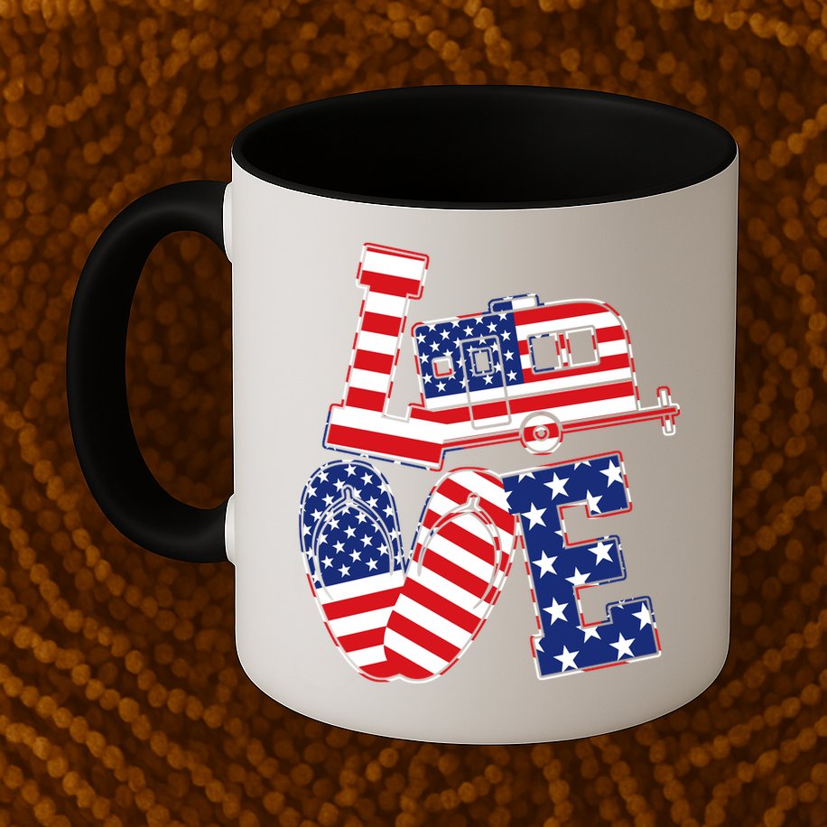 Love USA Camping  Mug