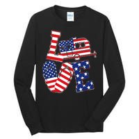 Love USA Camping  Tall Long Sleeve T-Shirt