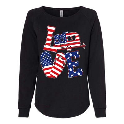 Love USA Camping  Womens California Wash Sweatshirt