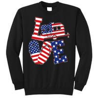 Love USA Camping  Tall Sweatshirt