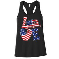 Love USA Camping  Women's Racerback Tank