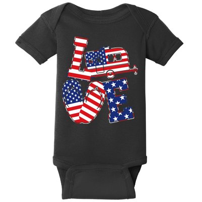 Love USA Camping  Baby Bodysuit