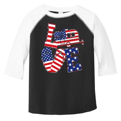 Love USA Camping  Toddler Fine Jersey T-Shirt