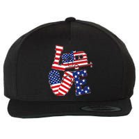 Love USA Camping  Wool Snapback Cap