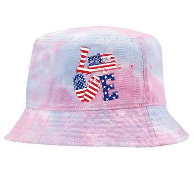 Love USA Camping  Tie-Dyed Bucket Hat