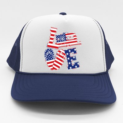 Love USA Camping  Trucker Hat