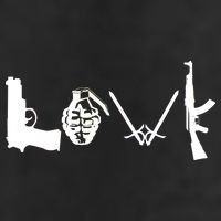 Love Weapons Logo 7 Panel Mesh Trucker Snapback Hat