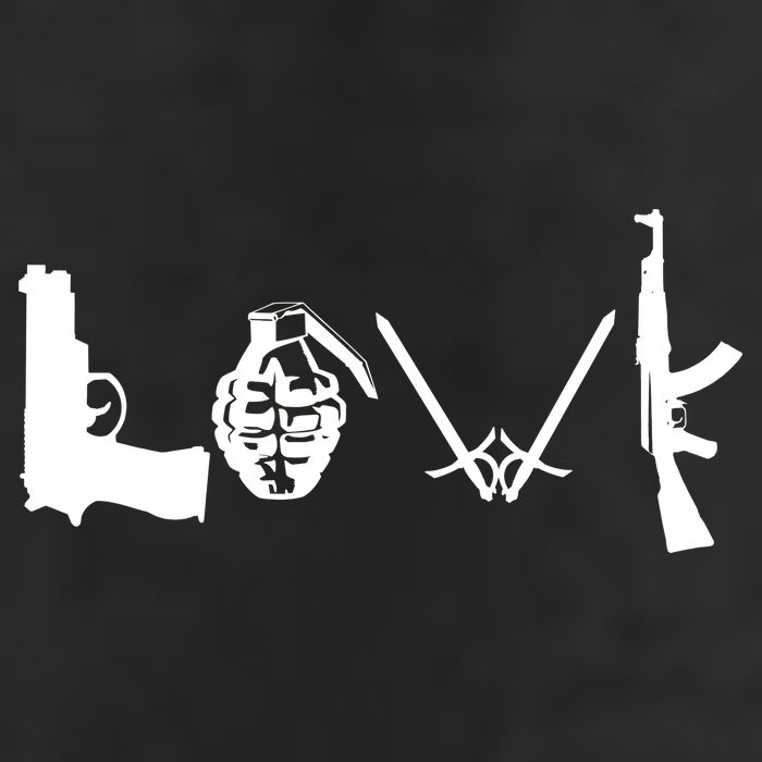 Love Weapons Logo 7 Panel Mesh Trucker Snapback Hat