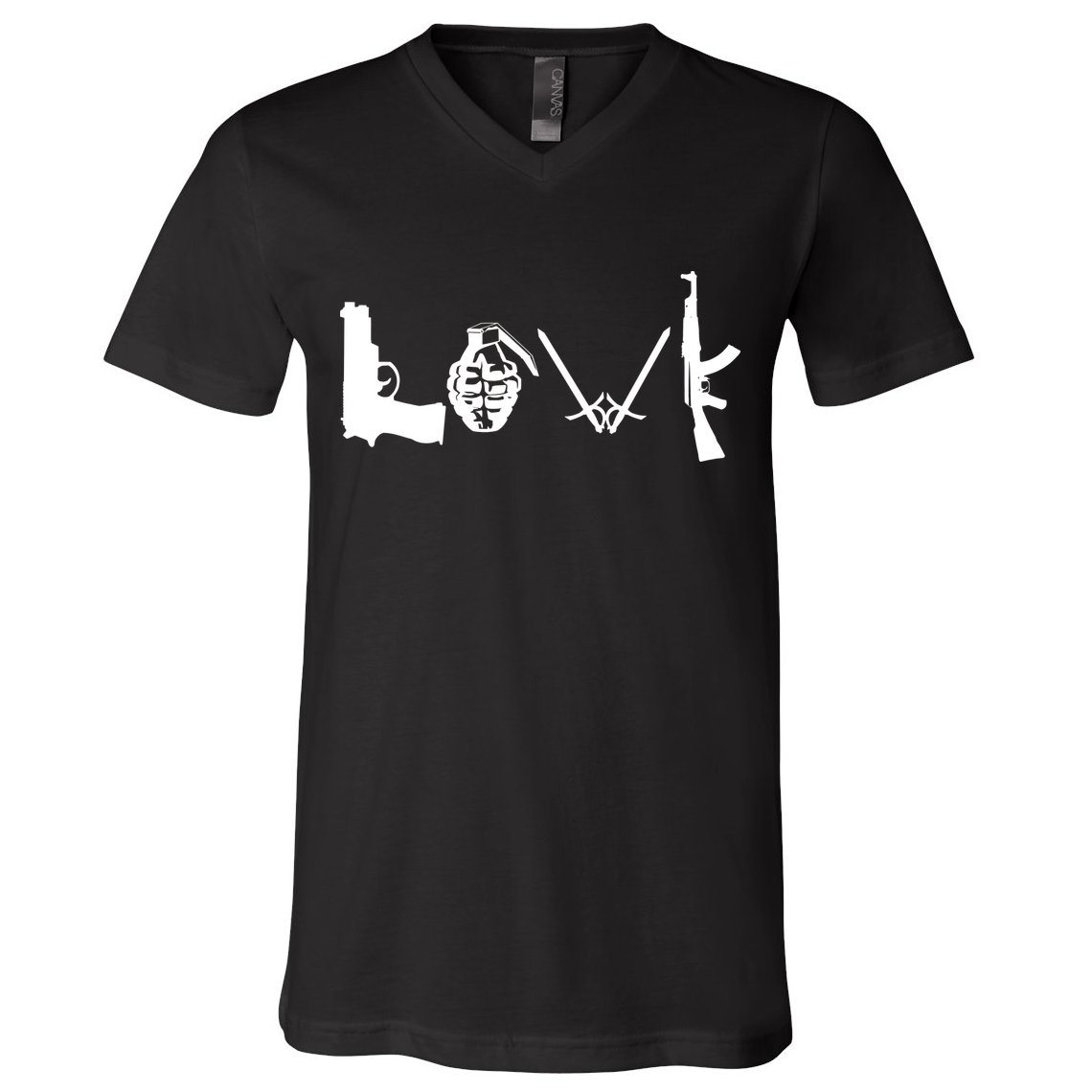 Love Weapons Logo V-Neck T-Shirt