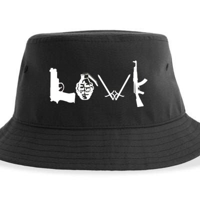 Love Weapons Logo Sustainable Bucket Hat