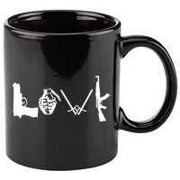 Love Weapons Logo 11oz C Handle Ceramic Mug