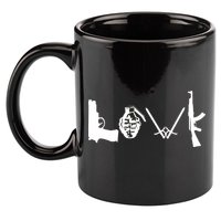 Love Weapons Logo 11oz C Handle Ceramic Mug