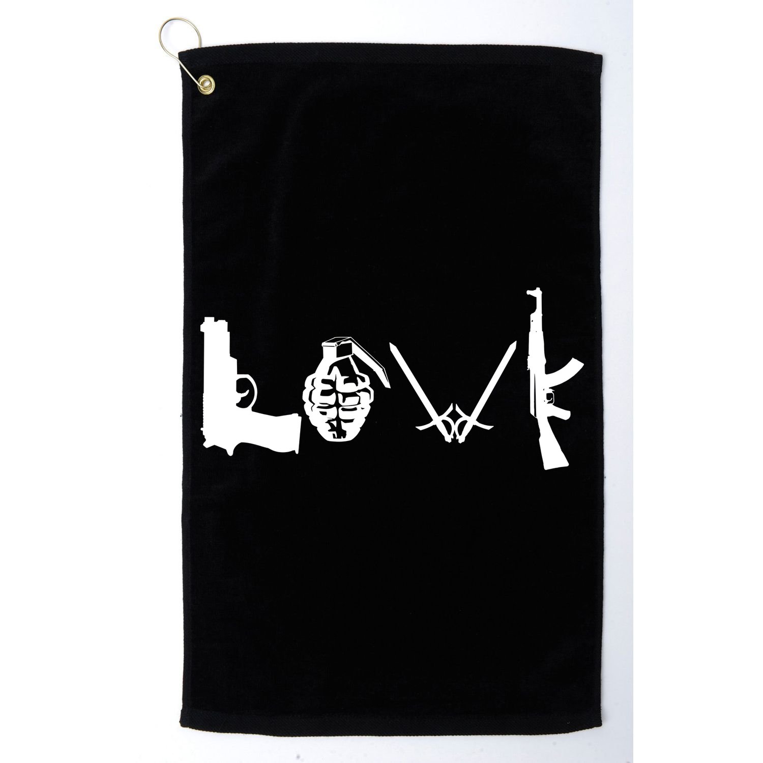 Love Weapons Logo Golf Towel