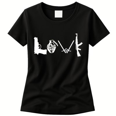 Love Weapons Logo Womens T-Shirt
