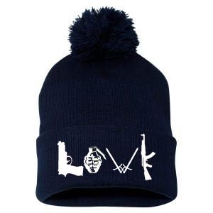 Love Weapons Logo Pom Pom 12in Knit Beanie