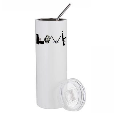 Love Weapons Logo Stainless Steel Tumbler