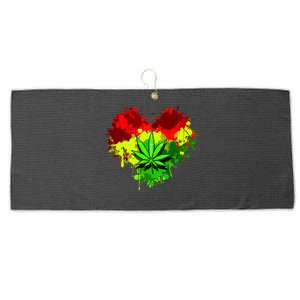 Love Weed Medical Marijuana Large Microfiber Waffle Golf Towel