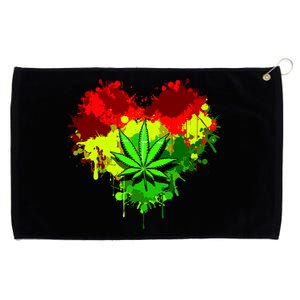 Love Weed Medical Marijuana Grommeted Golf Towel