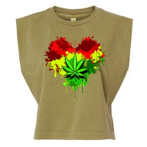 Love Weed Medical Marijuana Garment-Dyed Women's Muscle Tee