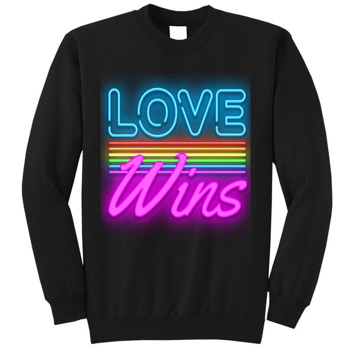 Love Wines Rainbow Neon Sign Sweatshirt
