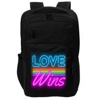 Love Wines Rainbow Neon Sign Impact Tech Backpack