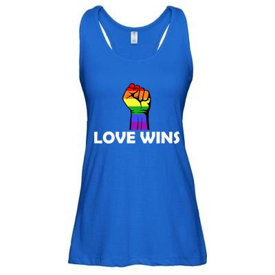 Love Wins Fist Gay Pride Ladies Essential Flowy Tank