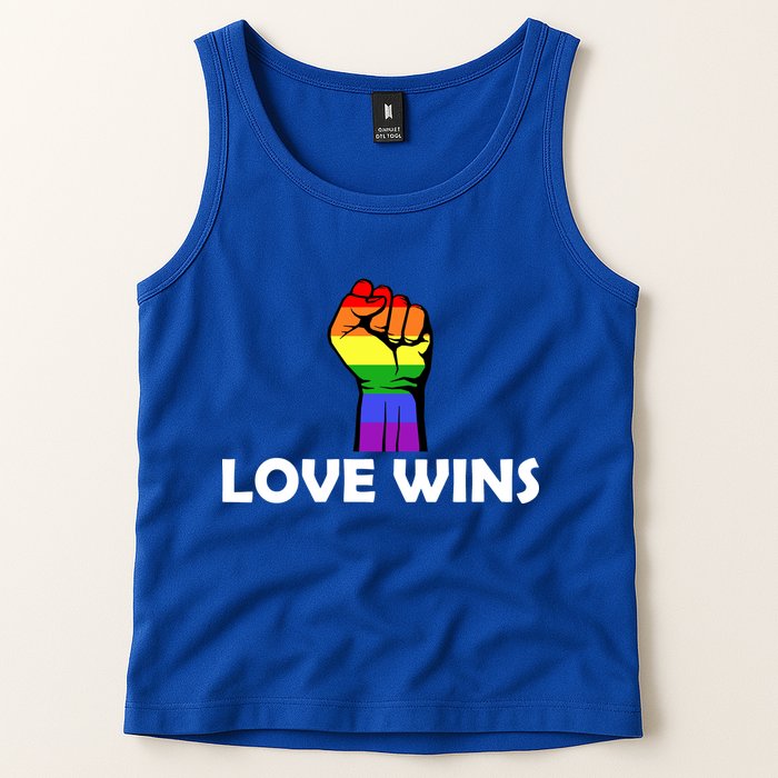 Love Wins Fist Gay Pride Tank Top