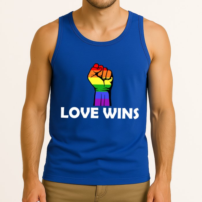 Love Wins Fist Gay Pride Tank Top