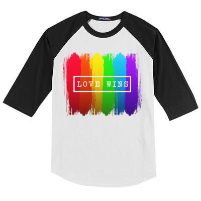 Love Wins Flag Kids Colorblock Raglan Jersey