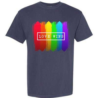 Love Wins Flag Garment-Dyed Heavyweight T-Shirt
