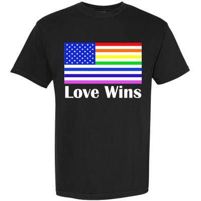 Love Wins Flag Gay Pride Garment-Dyed Heavyweight T-Shirt